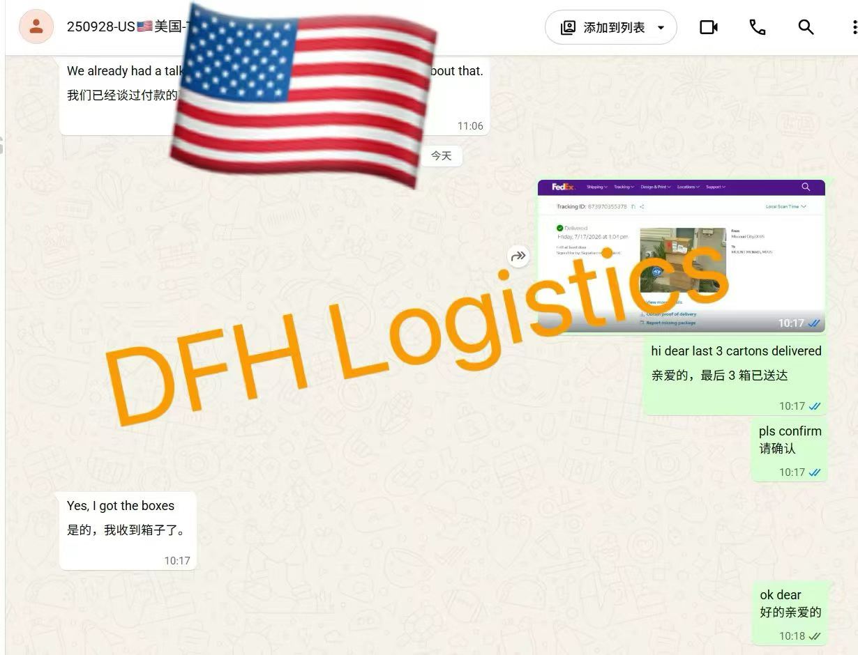 FedEx proof of delivery for the final cartons of bags